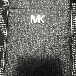 Michael Kors Black Textured satchel bag